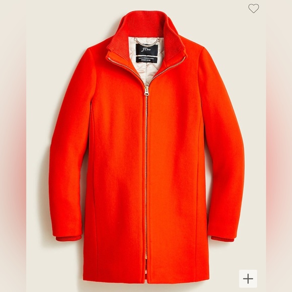 JCrew Italian Wool Lodge Coat - free ship! Red - Picture 1 of 8